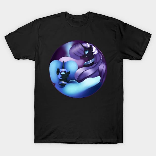 Nightmare Moon vs Nightmare Rarity - Revamp T-Shirt by ASinglePetal